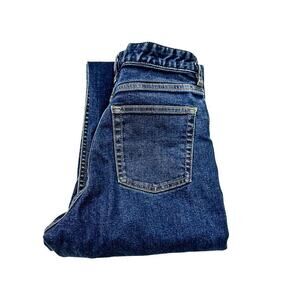 COS High Rise Loose Straight Full Length Dark Wash Denim Jeans Size 25